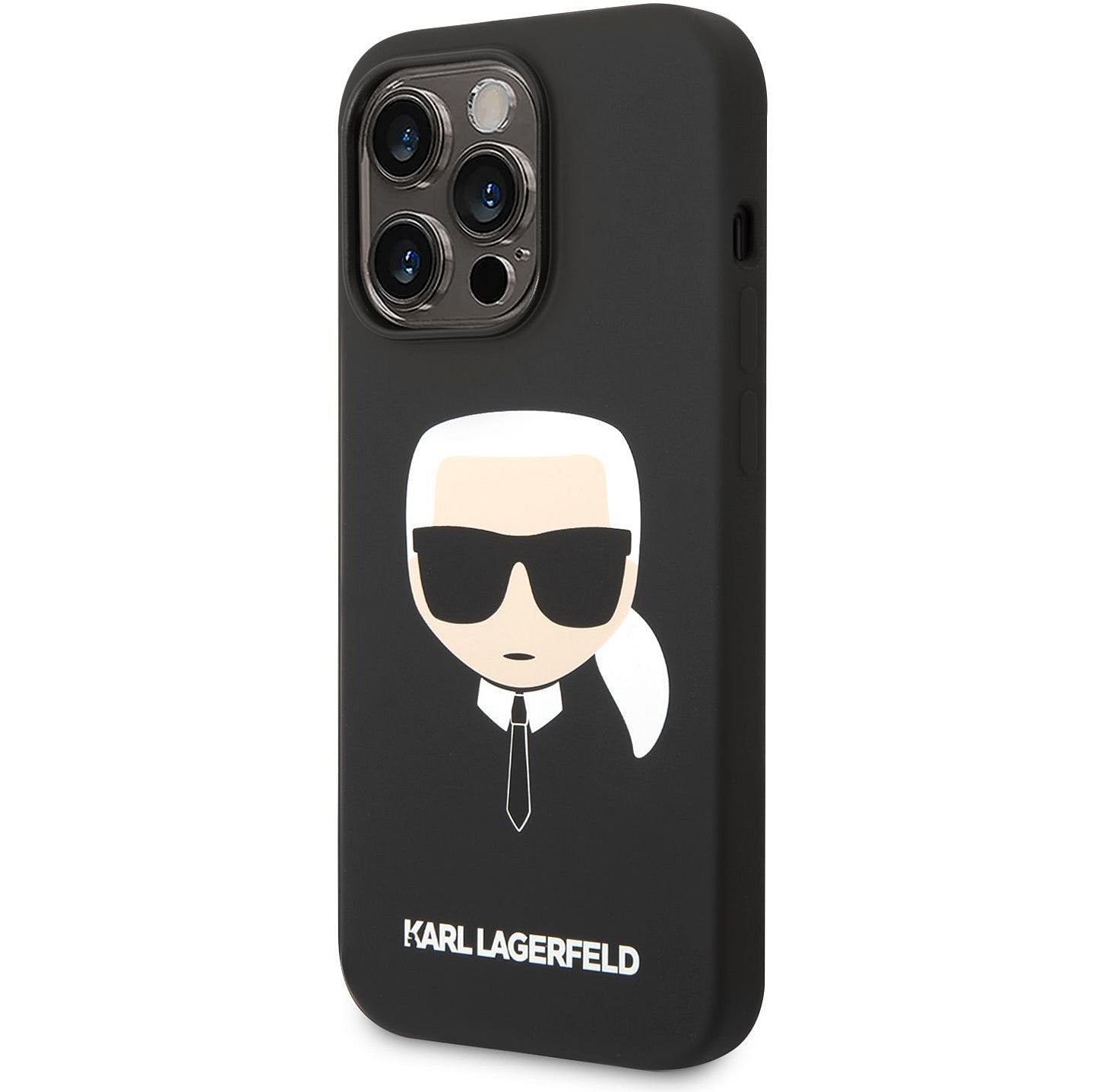 Калъф MagSafe за Apple iPhone 14 Pro, Karl Lagerfeld, Silicone Karl Head, Черен