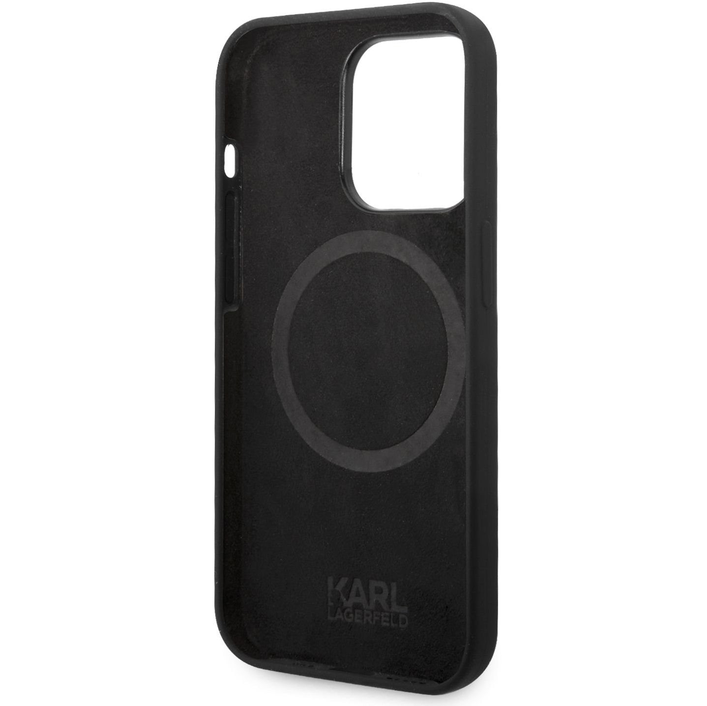 Калъф MagSafe за Apple iPhone 14 Pro, Karl Lagerfeld, Silicone Karl Head, Черен