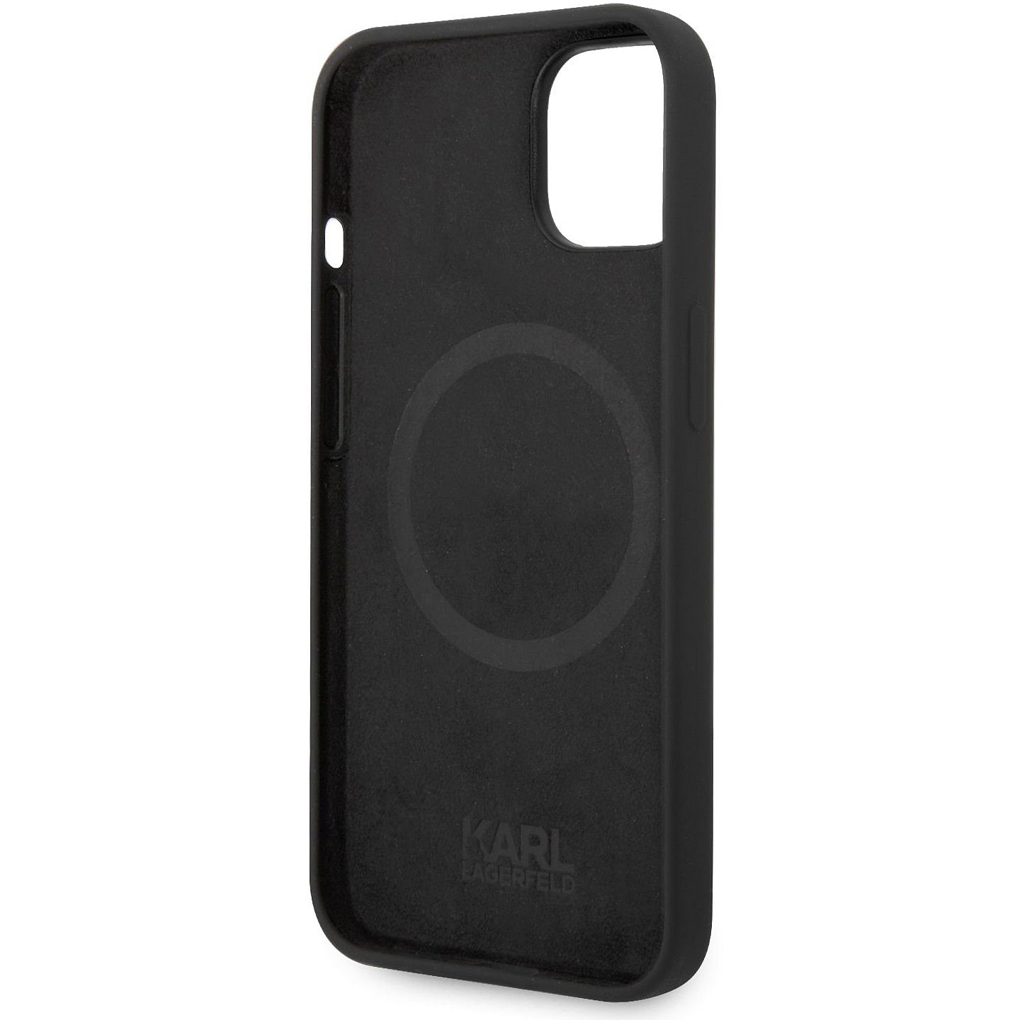 Калъф MagSafe за Apple iPhone 14 Plus, Karl Lagerfeld, Liquid Silicone Karl Head, Черен