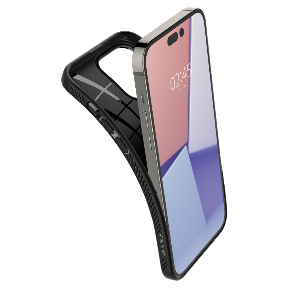 Калъф за Apple iPhone 14 Pro Max, Spigen, Liquid Air Matte, Черен ACS04813