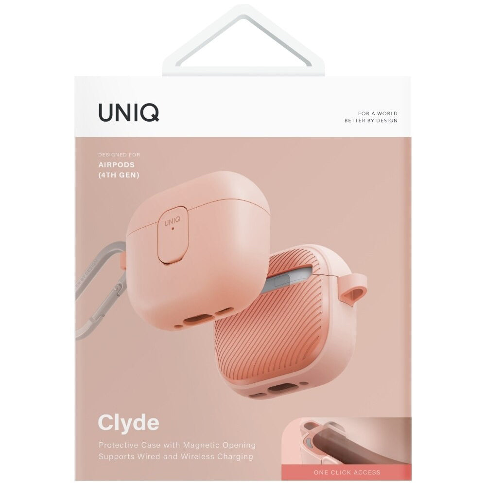 Калъф UNIQ Clyde за Apple AirPods 4, Coral