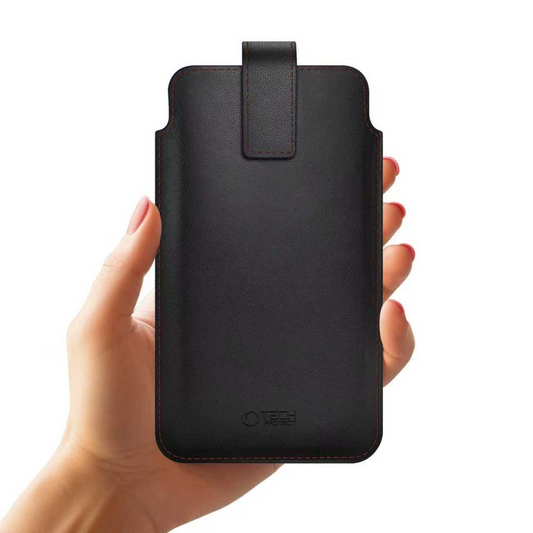 Универсален калъф за телефон, Tech-Protect, SM65, Черно-Червен