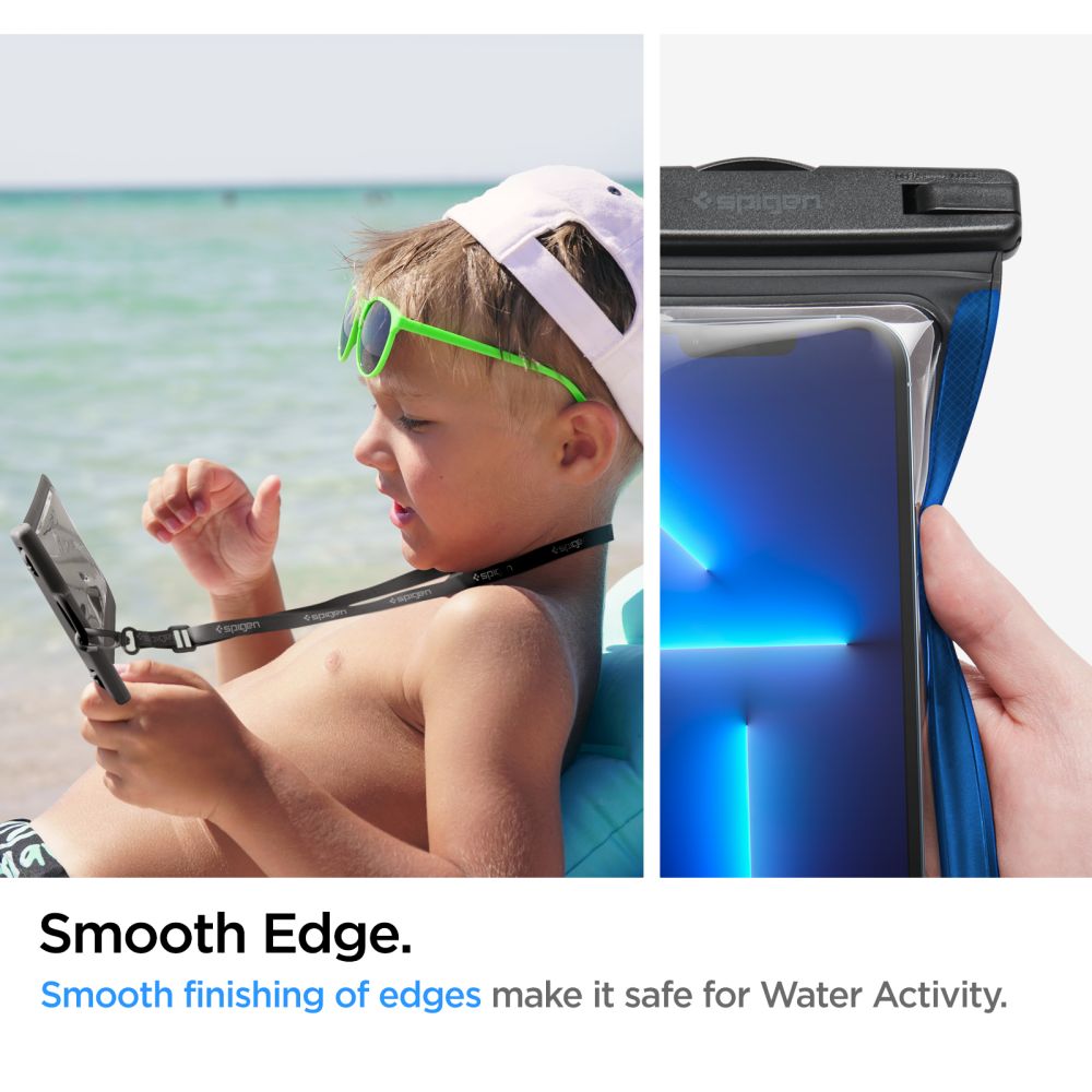 Универсален водоустойчив калъф за телефон 3.5inch - 7inch, Spigen, A601, Черен AMP04525