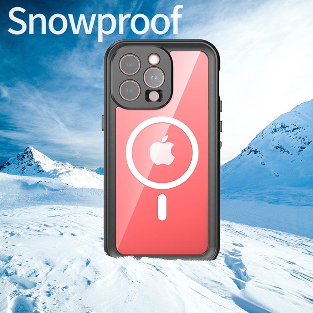 Водоустойчив калъф MagSafe за Apple iPhone 15 Pro Max, ShellBox, Черен