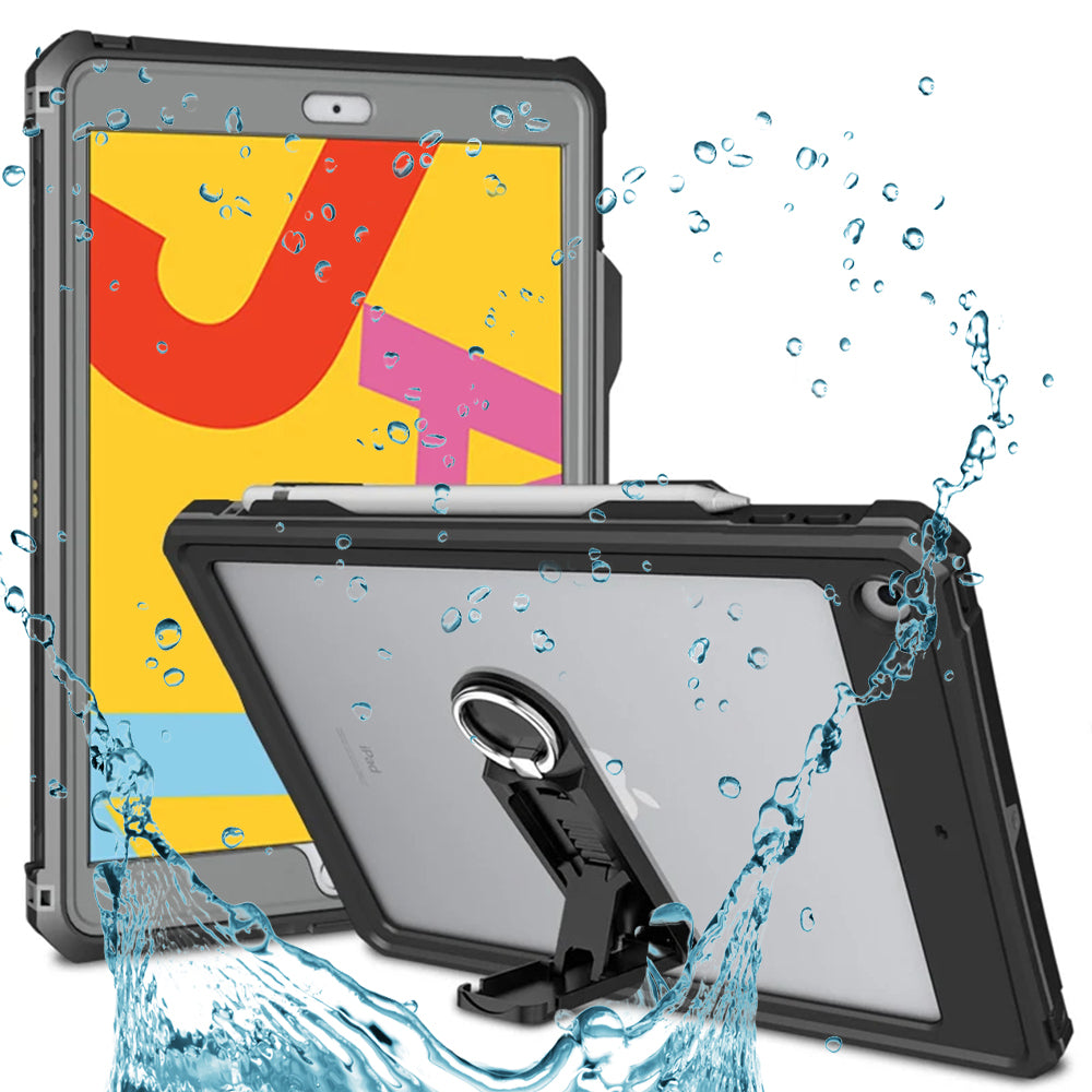 Водоустойчив калъф за Apple iPad 10.2 (2021) / 10.2 (2020) / 10.2 (2019), ShellBox, Черен