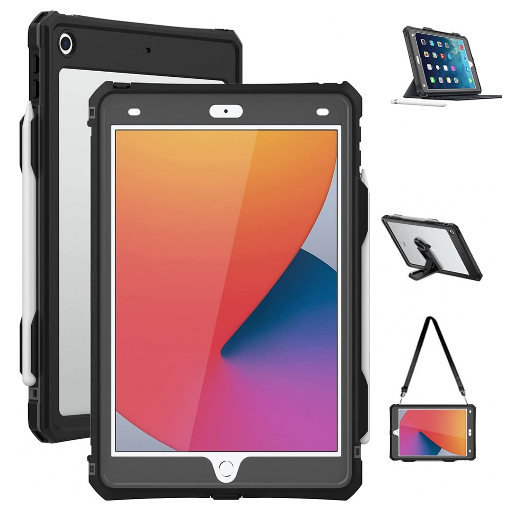 Водоустойчив калъф за Apple iPad 10.2 (2021) / 10.2 (2020) / 10.2 (2019), ShellBox, Черен
