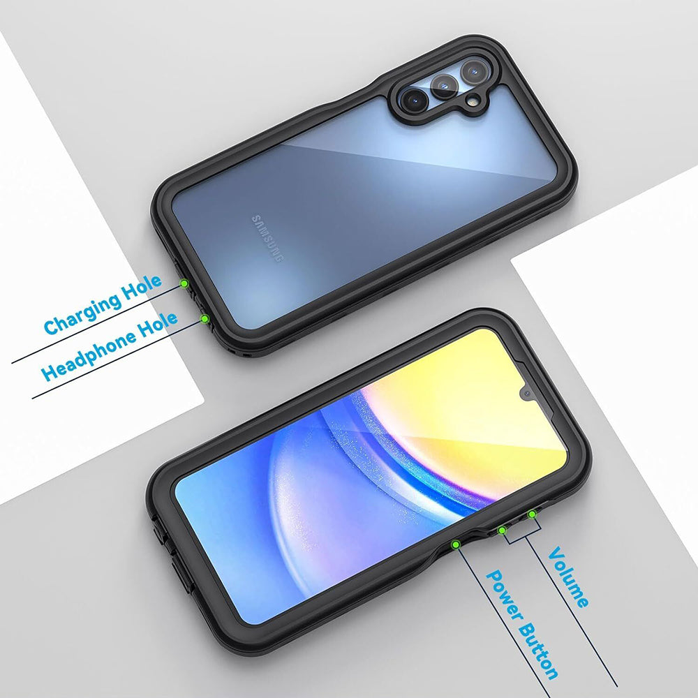 Водоустойчив калъф за Samsung Galaxy A15 5G A156 / A15 A155, ShellBox, Черен