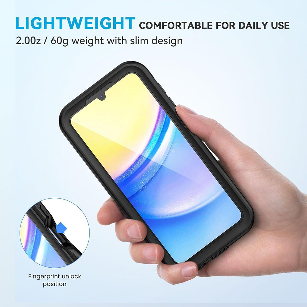 Водоустойчив калъф за Samsung Galaxy A15 5G A156 / A15 A155, ShellBox, Черен