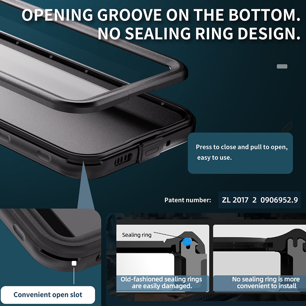 Водоустойчив калъф за Samsung Galaxy A16 5G A166 / A16 4G A165, ShellBox, Черен