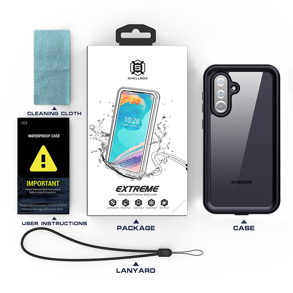 Водоустойчив калъф за Samsung Galaxy A26 A266, ShellBox, Черен