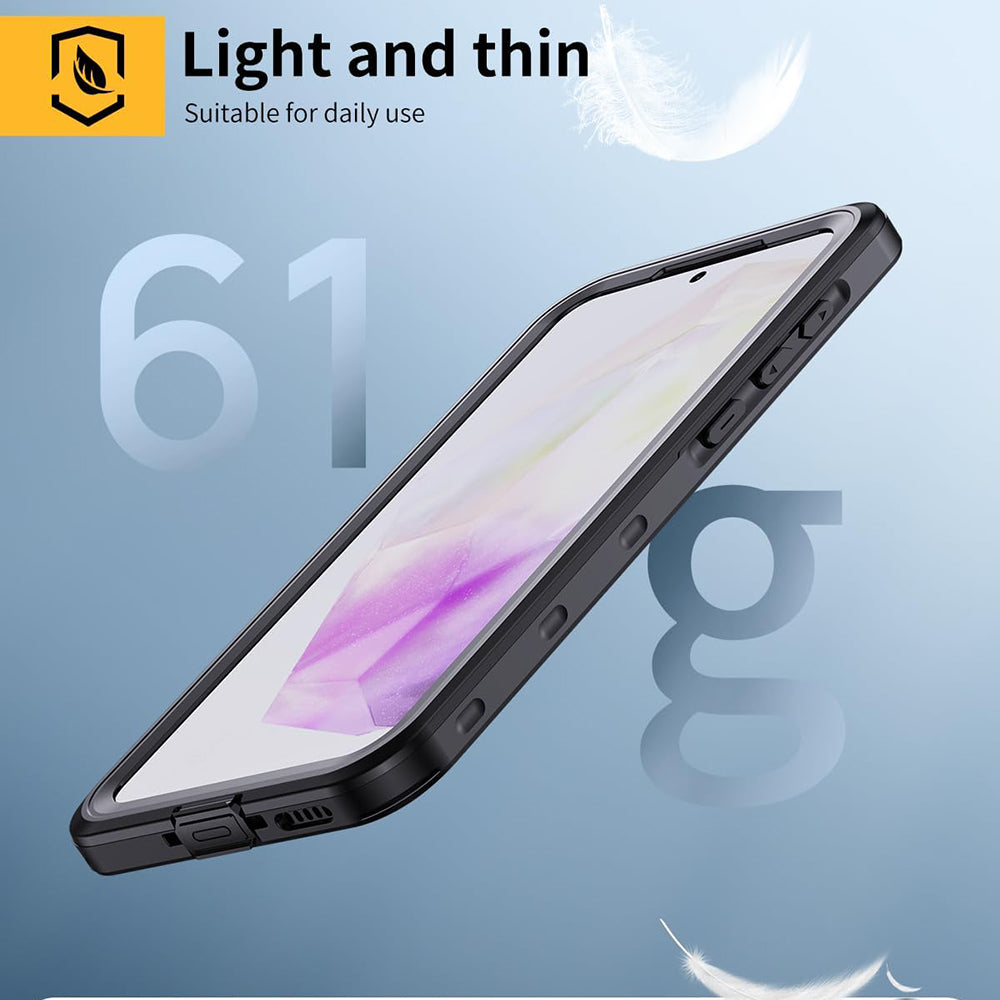 Водоустойчив калъф за Samsung Galaxy A35 5G A356, ShellBox, Черен