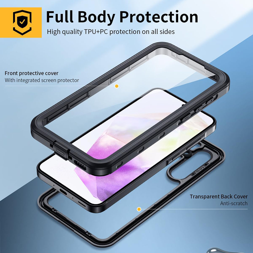 Водоустойчив калъф за Samsung Galaxy A35 5G A356, ShellBox, Черен