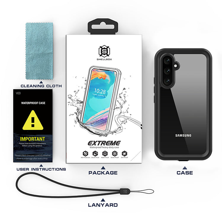 Водоустойчив калъф за Samsung Galaxy A54 A546, ShellBox, Черен