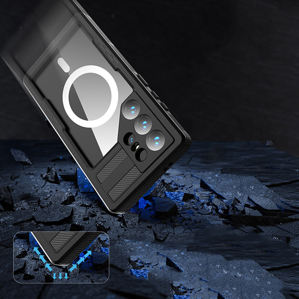 Водоустойчив калъф за Samsung Galaxy S24 Ultra S928, ShellBox, Черен