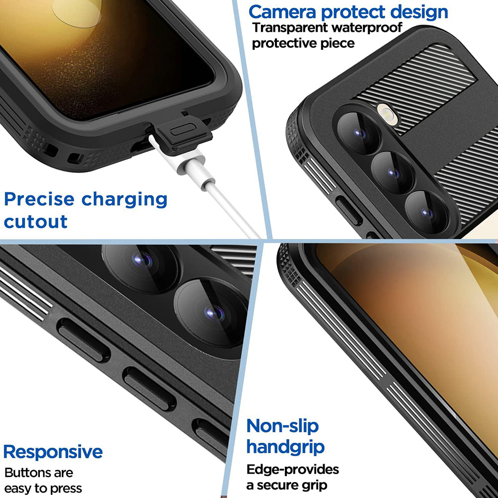 Водоустойчив калъф за Samsung Galaxy S26 S942, ShellBox, Черен