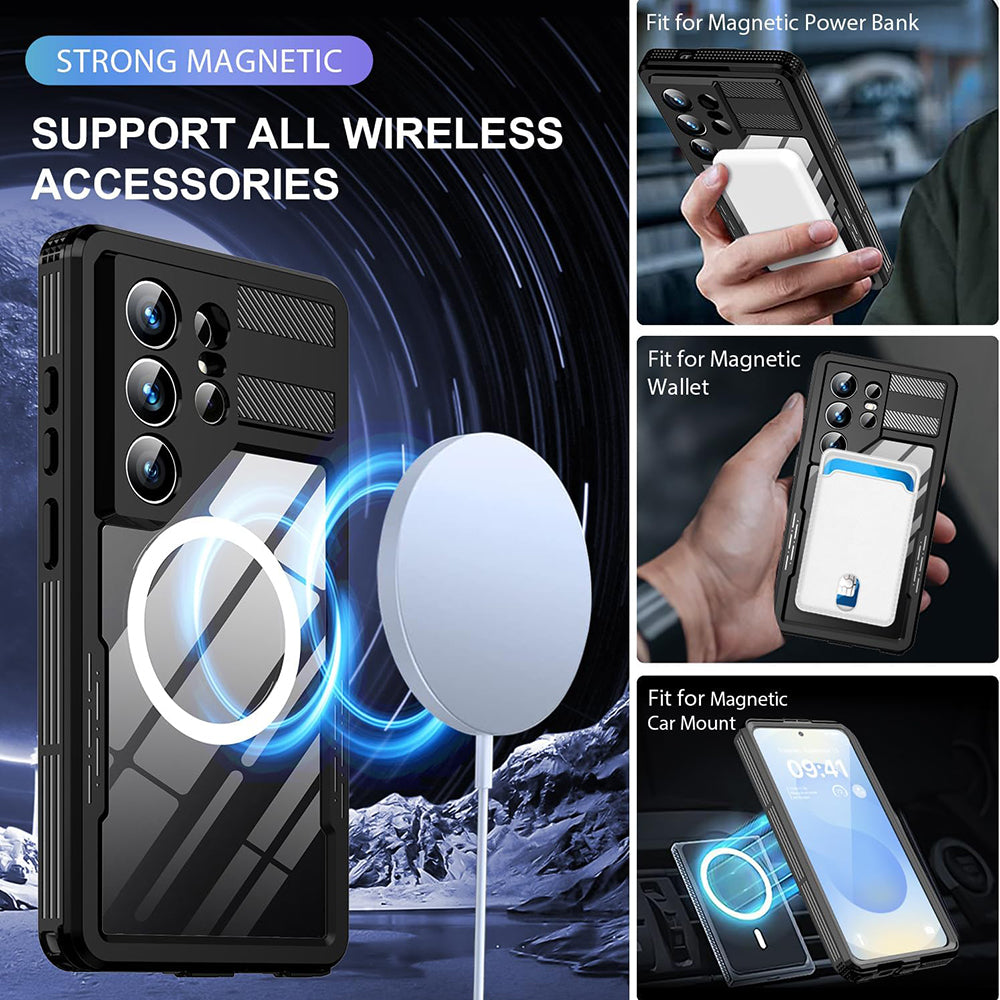 Водоустойчив калъф за Samsung Galaxy S26 Ultra S948, ShellBox, Черен