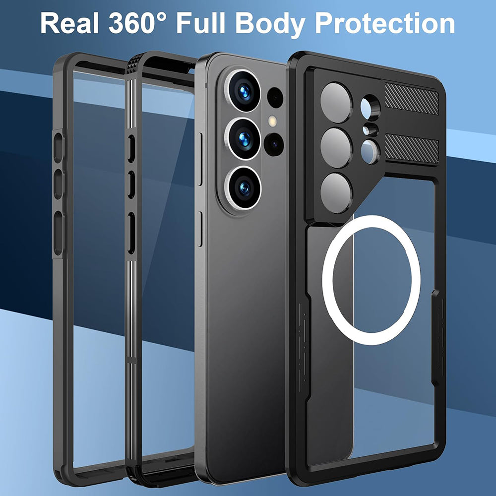 Водоустойчив калъф за Samsung Galaxy S26 Ultra S948, ShellBox, Черен