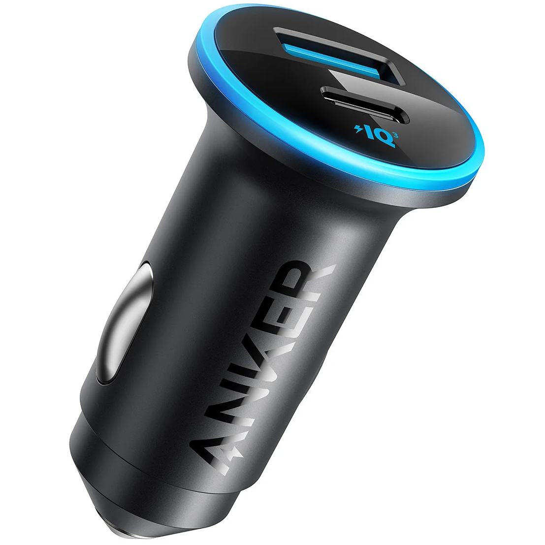 Автомобилен зарядно устройство Anker 323, 52.5W, 3A, 1 x USB-A - 1 x USB-C, Черен, Пререгистриран A2735G11