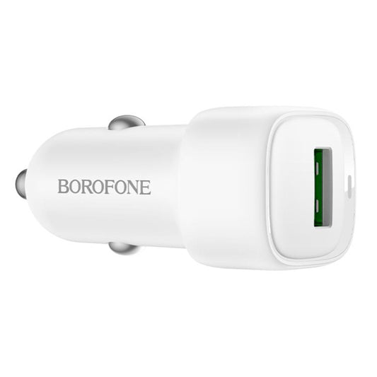Автомобилен заряден уред Borofone BZ34 Cloud, 18W, 3A, 1 x USB-A, Бял