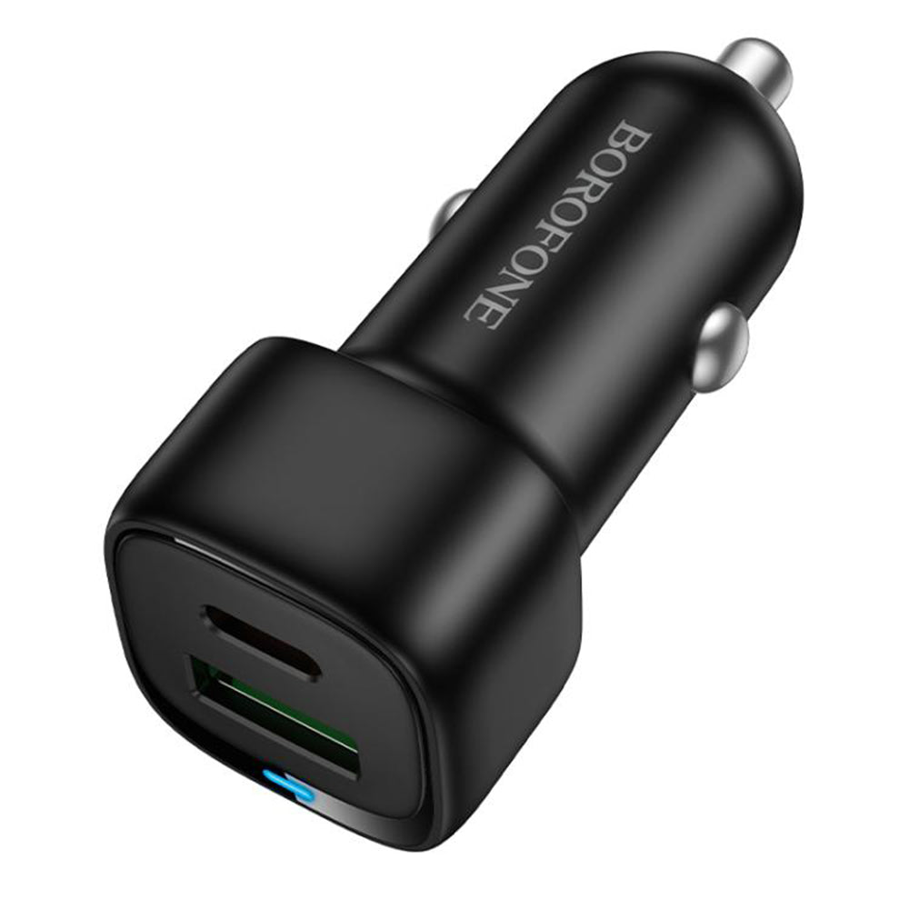 Автомобилен заряден уред Borofone BZ34B Cloud, 38W, 3A, 1 x USB-A - 1 x USB-C, Черен