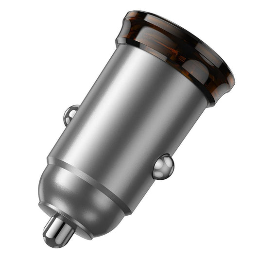 Автомобилен заряден уред с Lightning кабел HOCO NZ16A, 43W, 3A, 1 x USB-A - 1 x USB-C, Сив