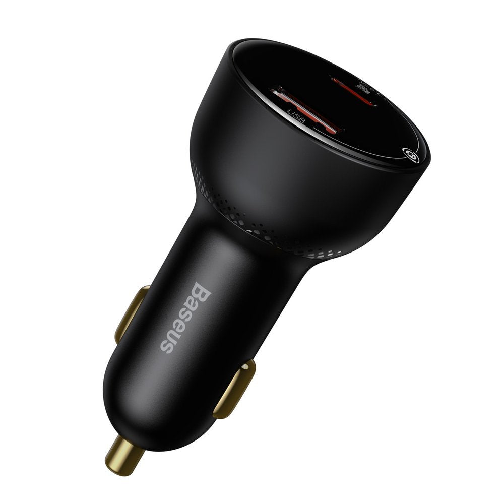 Автомобилен заряден уред с USB-C кабел Baseus Superme, 100W, 5A, 1 x USB-A - 1 x USB-C, Черен TZCCZX-01