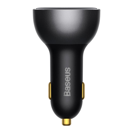 Автомобилен заряден уред с USB-C кабел Baseus, 140W, 5A, 1 x USB-A - 1 x USB-C, Черен CGZX070001