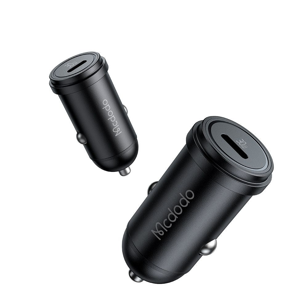Автомобилен заряден уред с кабел Lightning McDodo CC-7492 Obsidian, 30W, 3A, 1 x USB-C, Черен