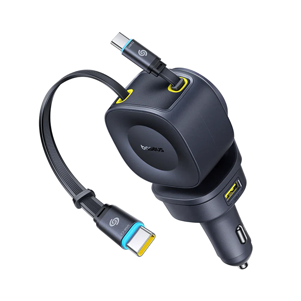 Автомобилен заряден уред с USB-C кабел Baseus PrimeTrip VR2 Max, 163W, 3A, 1 x USB-A - 1 x USB-C, Черен P10162701313-00