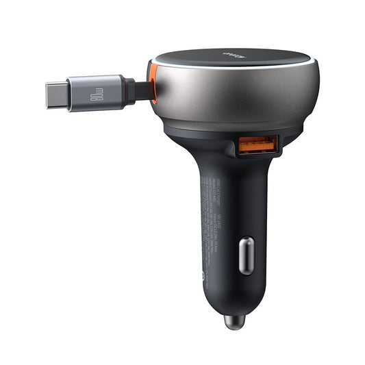 Автомобилен заряден уред с USB-C кабел McDodo CC-4850, 80W, 3A, 1 x USB-A - 1 x USB-C, Черен