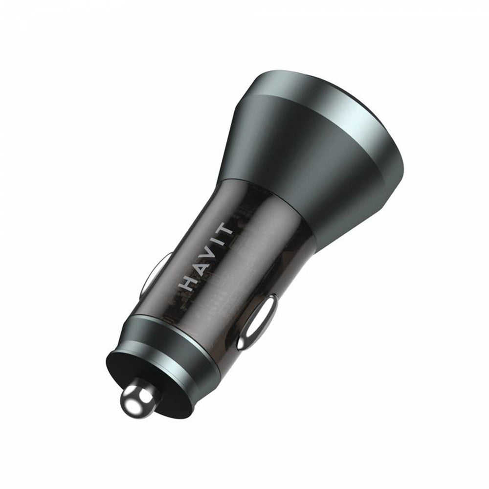 Автомобилен заряден уред HAVIT CC2017, 45W, 3A, 1 x USB-A - 1 x USB-C, Черно Син