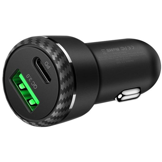 Автомобилен заряден уред McDodo CC-5970, 38W, 3A, 1 x USB-A - 1 x USB-C, Черен