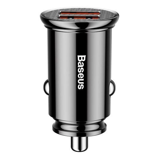 Зарядно за кола Baseus, 30W, 5A, 2 x USB-A, черно CCALL-YD01