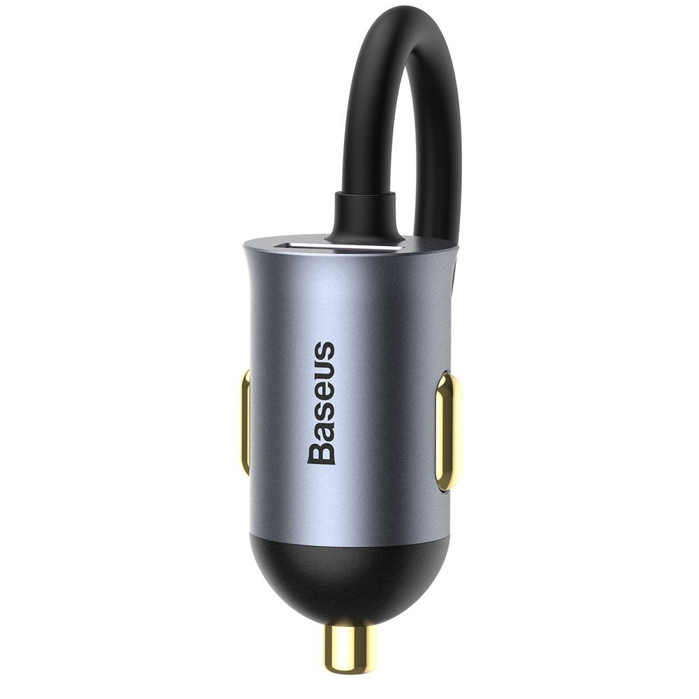 Автомобилно зарядно Baseus Share Together, 120W, 3A, 3 x USB-A - 1 x USB-C, Сиво CCBT-B0G
