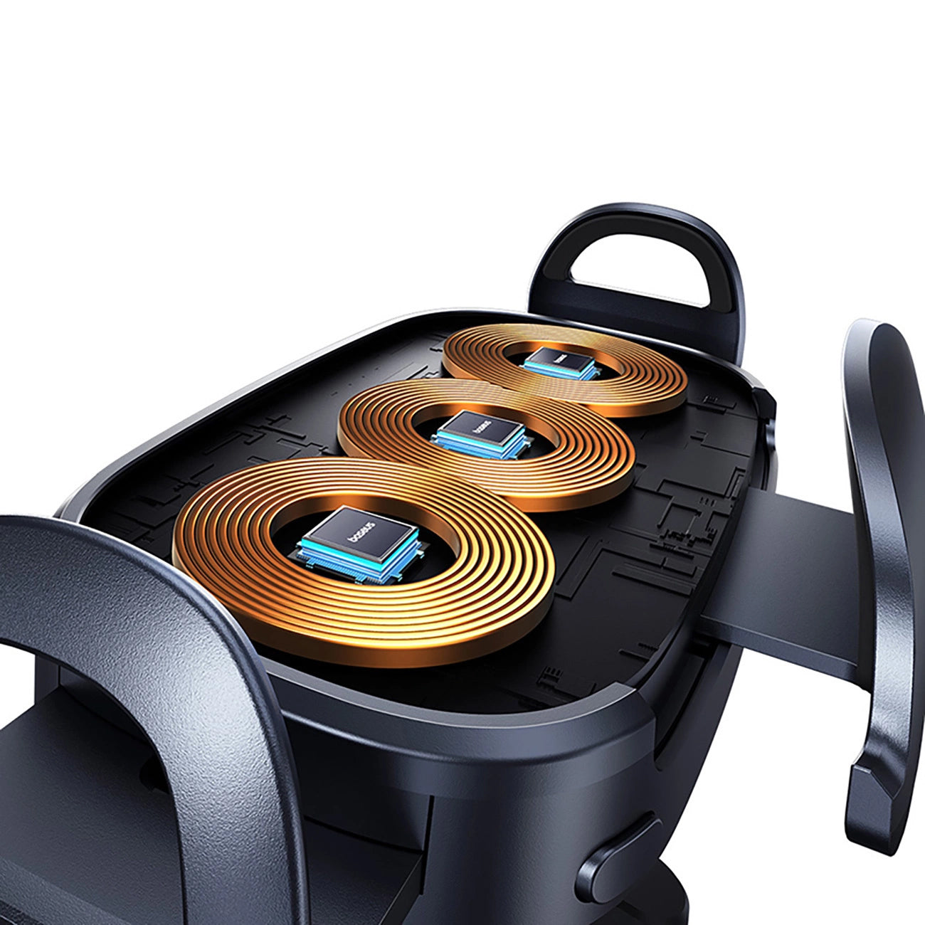 Автомобилен безжичен заряден уред Baseus LightChaser, 15W, 1.67A, Черен, Реупакован C40355901111-00