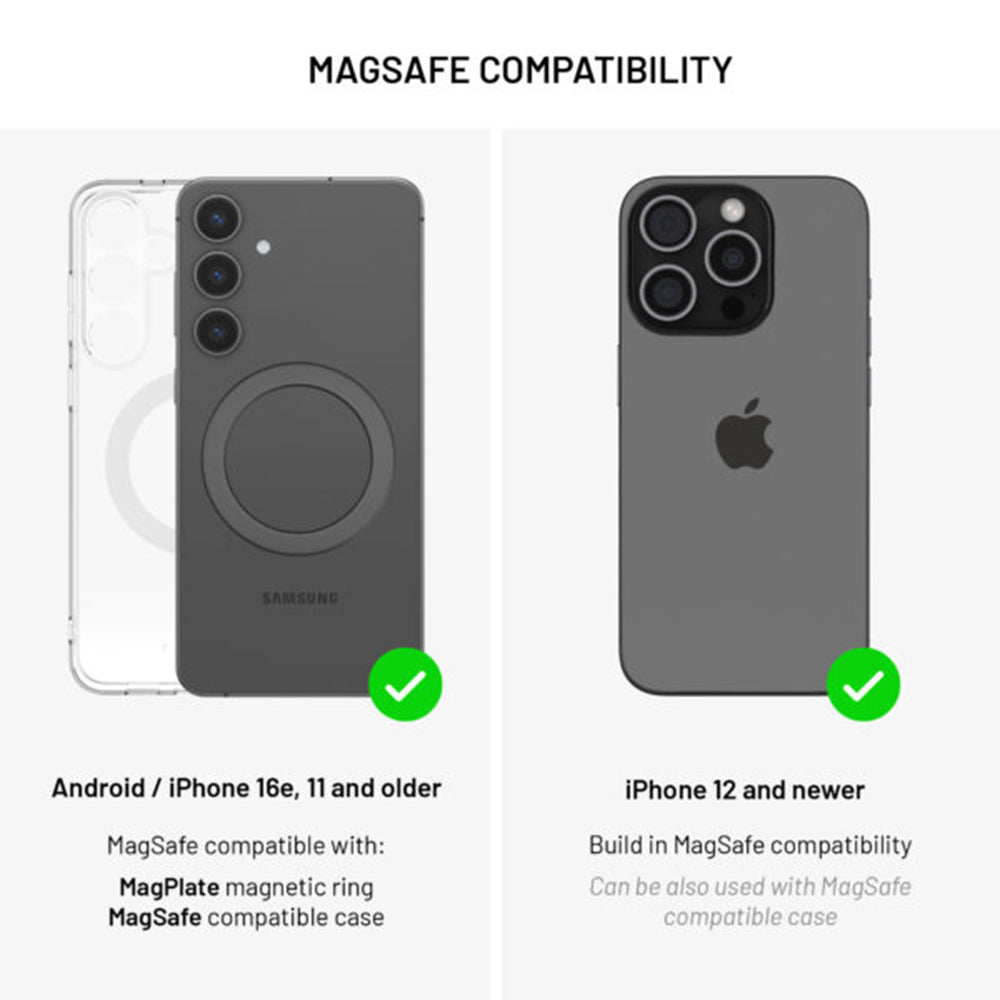 Безжично авто зарядно устройство Fixed MagRound 2 XL, 15W, 1.67A, Черно