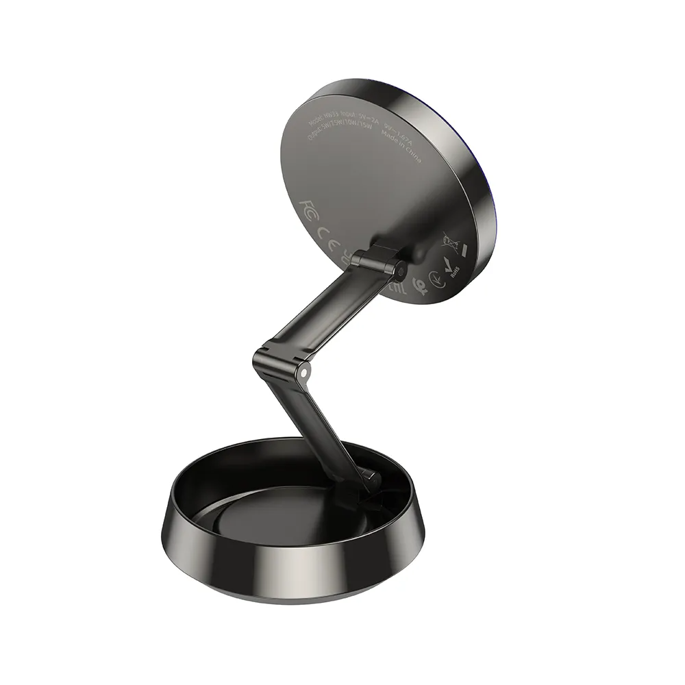 Безжично авто зарядно HOCO HW33, 15W, 1.67A, Сиво