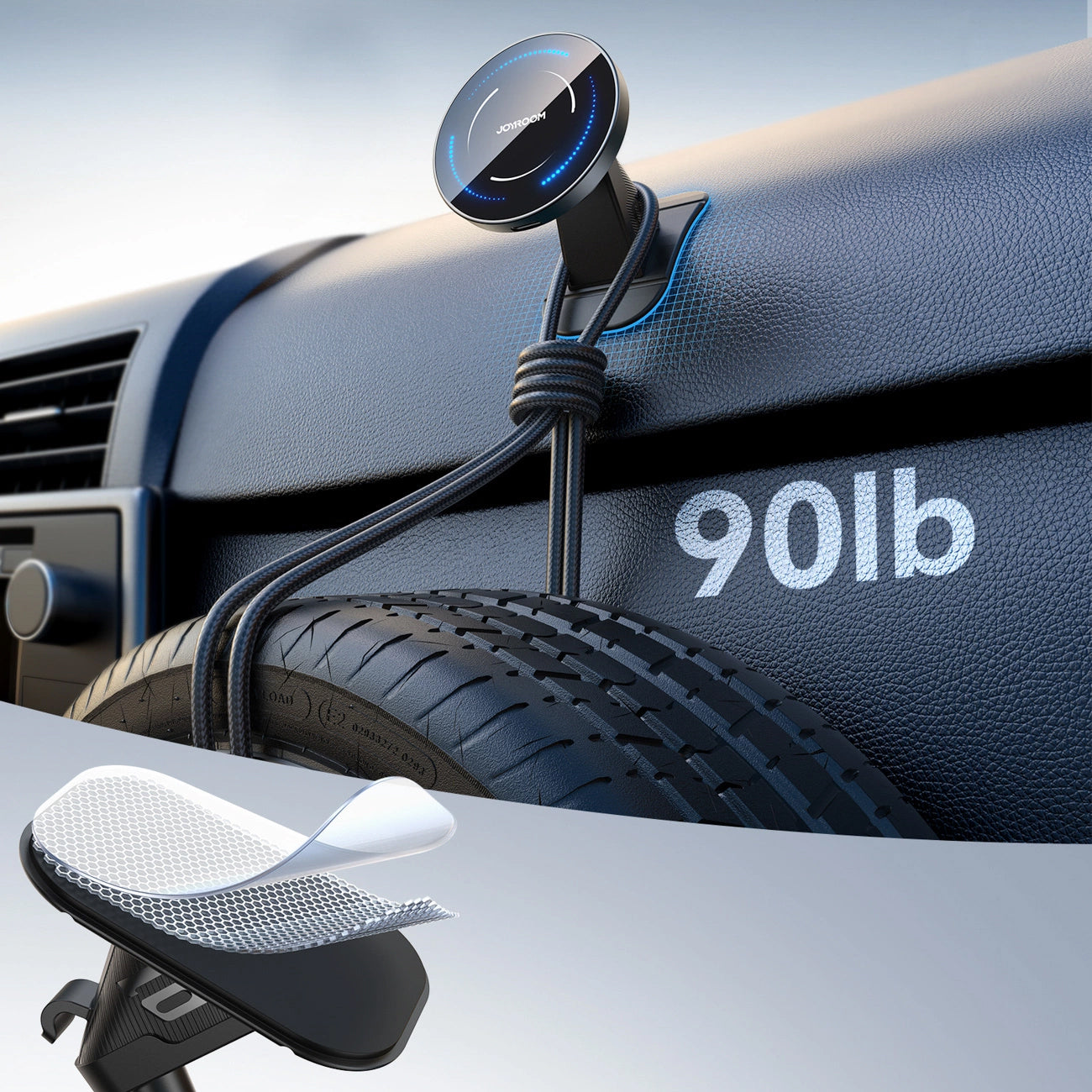 Безжично автомобилно зарядно Joyroom JR-ZS502, 15W, 1.67A, Черно