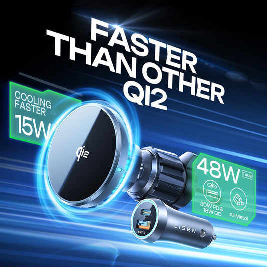 Безжично авто зарядно устройство Lisen W701, 15W, 1.67A, Черно YL0224060042