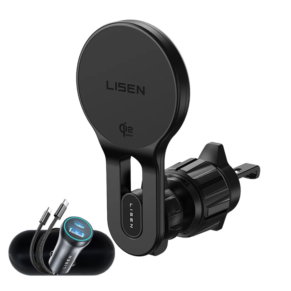 Безжично зарядно за кола Lisen W704 Pro, 25W, Черно YL0225090003