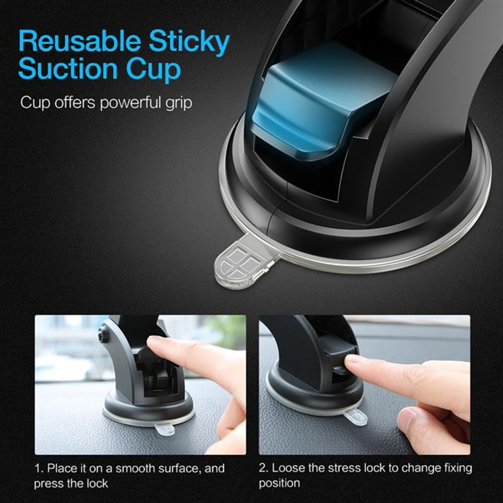 Techsuit CAPD032 Premium Wireless Car Charger, 10W, 1.1A, Black