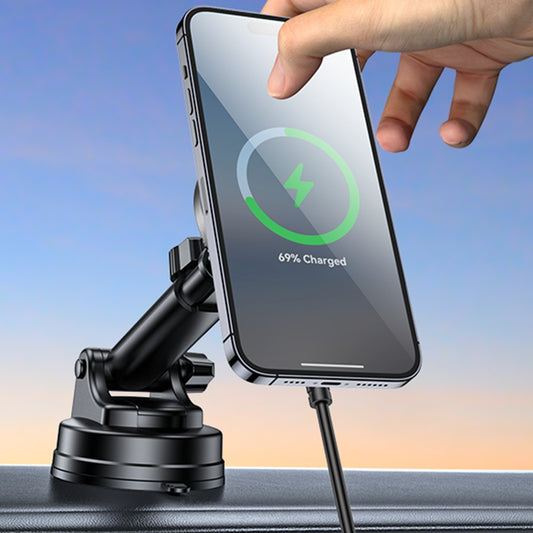 Безжично авто зарядно Yesido DS30, 15W, 1.67A, Черно