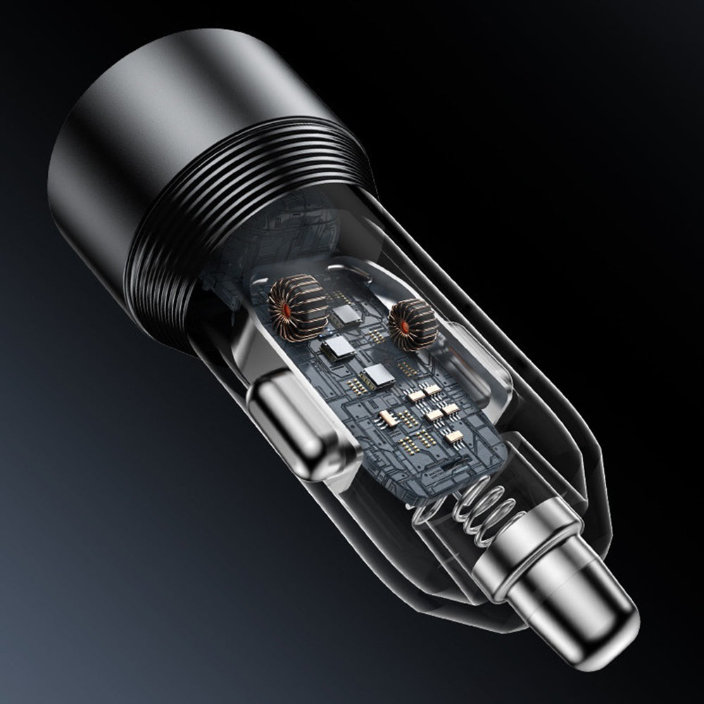 Автомобилен заряден устройство Yesido Y64, 50W, 3A, 1 x USB-A - 1 x USB-C, Черен