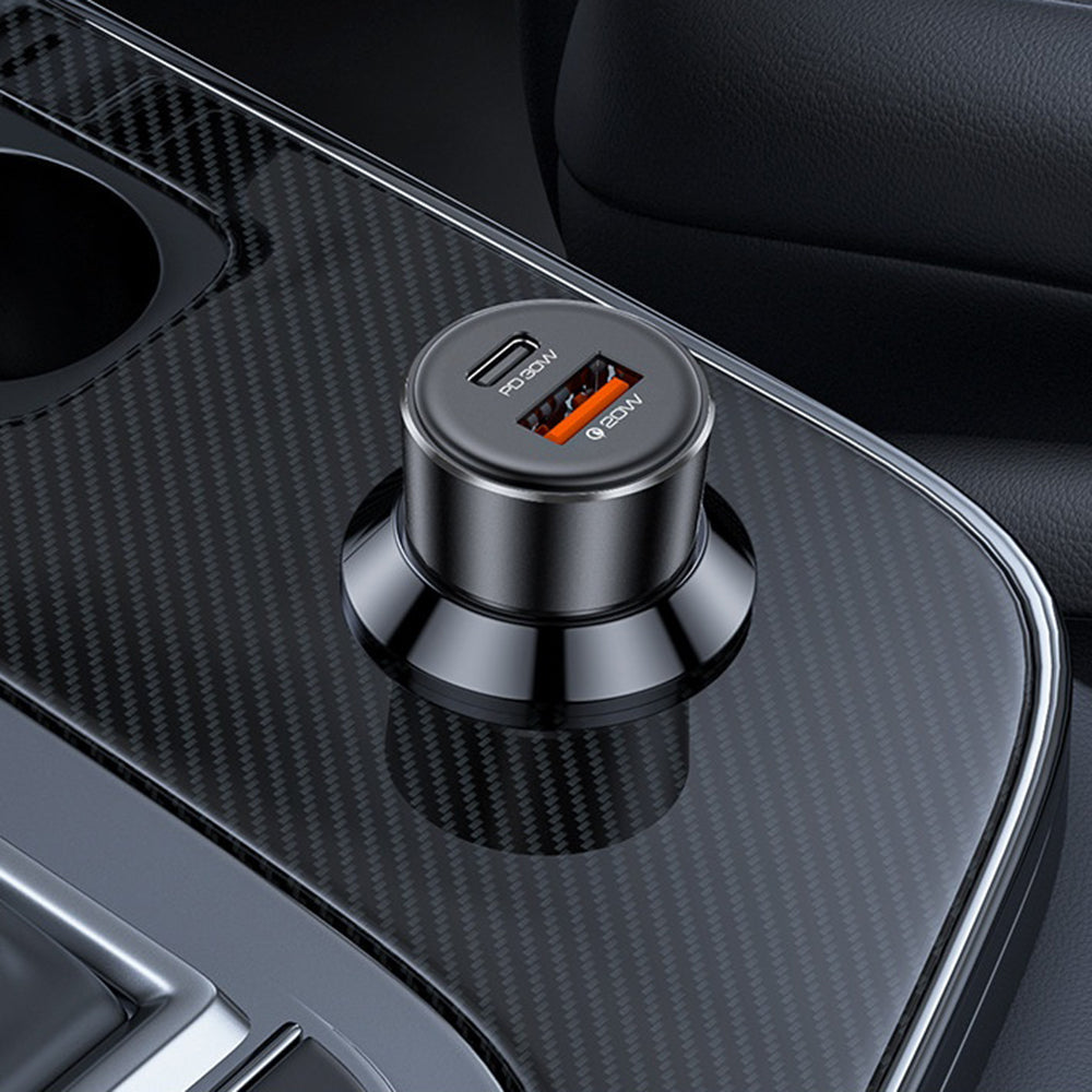 Автомобилен заряден устройство Yesido Y64, 50W, 3A, 1 x USB-A - 1 x USB-C, Черен