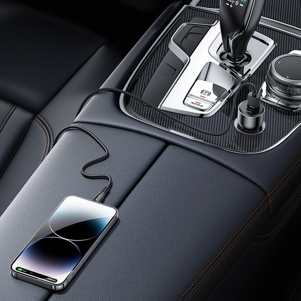 Автомобилен заряден уред Yesido Y65, 100W, 5A, 1 x USB-A - 1 x USB-C, Черен