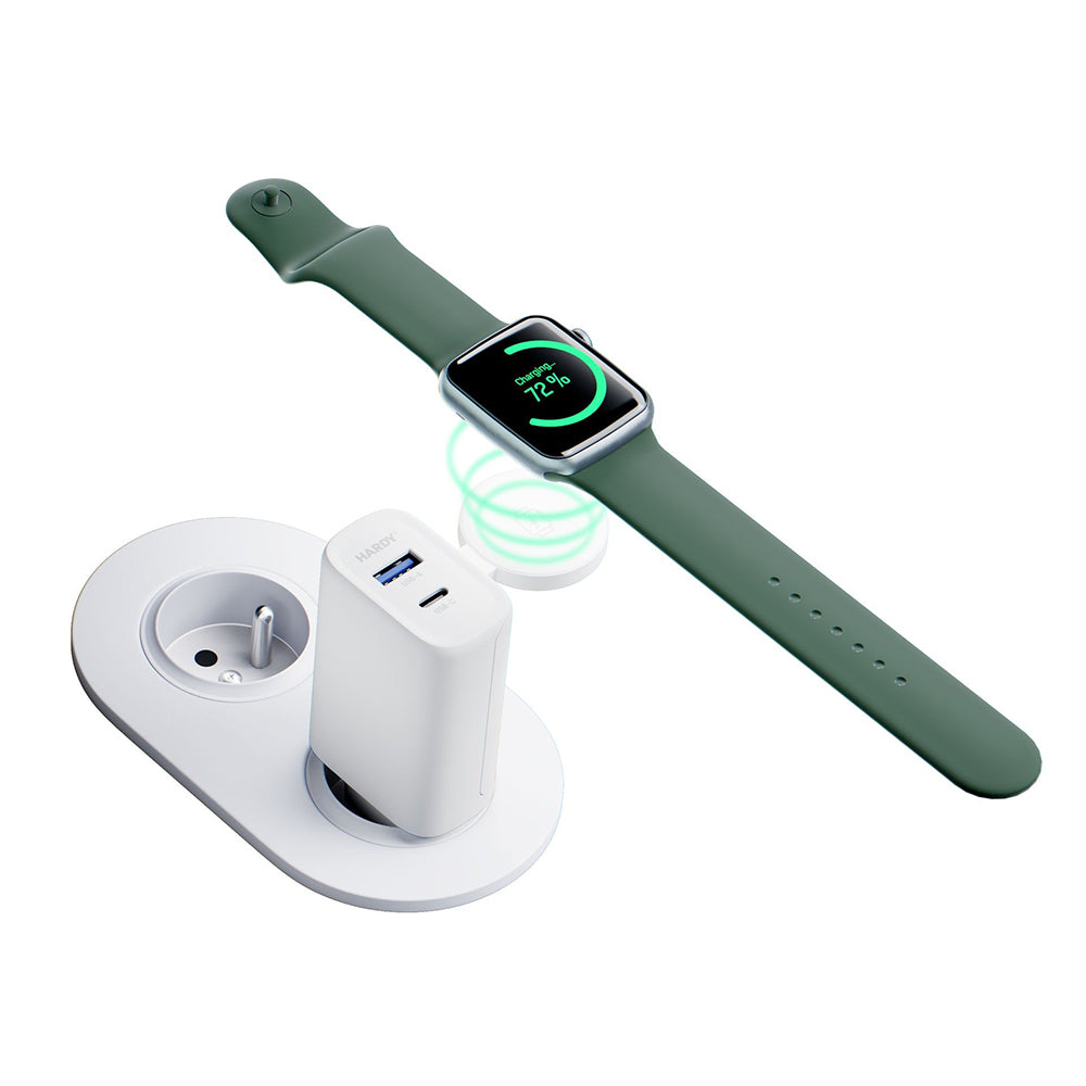 Зарядно устройство за мрежа 3MK Hardy 2in1, 33W, 3A, 1 x USB-A - 1 x USB-C, Бяло