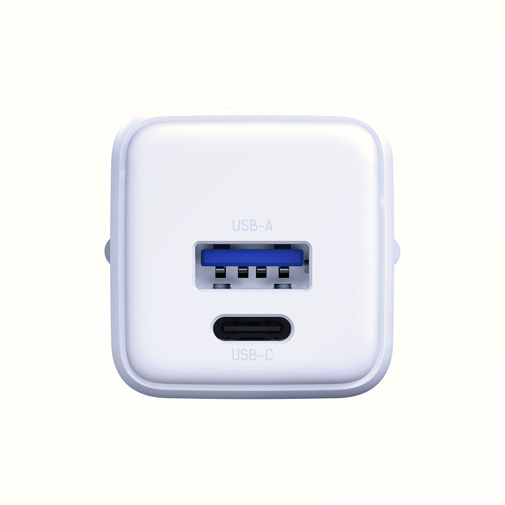 Зарядно устройство за мрежа 3MK Hyper, 20W, 3A, 1 x USB-A - 1 x USB-C, Бяло