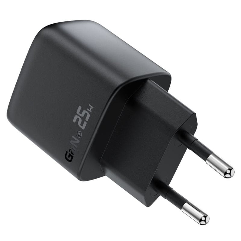 Зарядно устройство за мрежа Acefast A114 Display, 25W, 3A, 1 x USB-A - 1 x USB-C, Черно