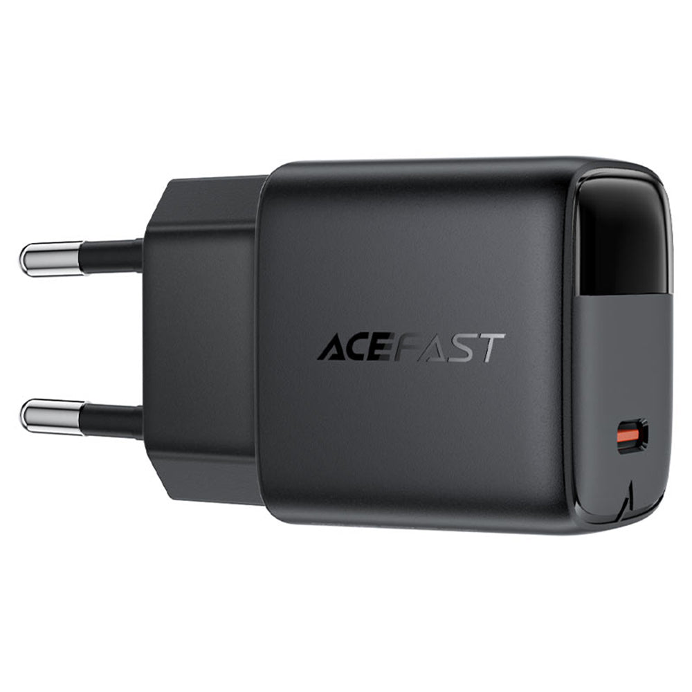 Зарядно устройство за мрежа Acefast A115 Display, 30W, 3A, 1 x USB-C, Черно