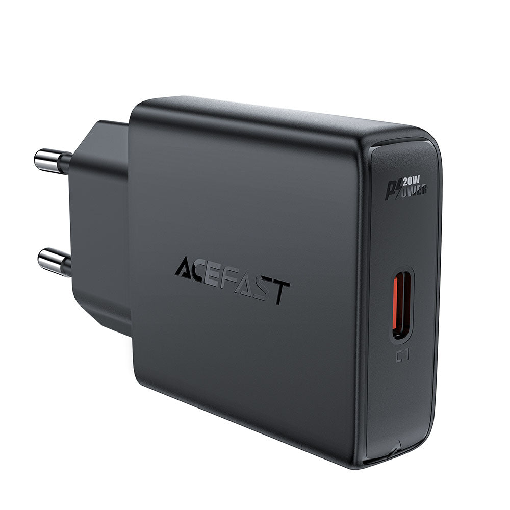 Зарядно устройство за мрежа Acefast A65, 20W, 3A, 1 x USB-C, Черно